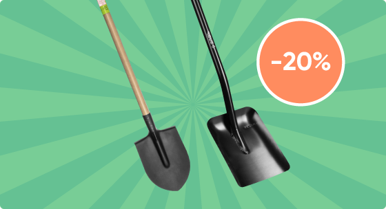 Скидка 15% на лопаты совковые и штыковые